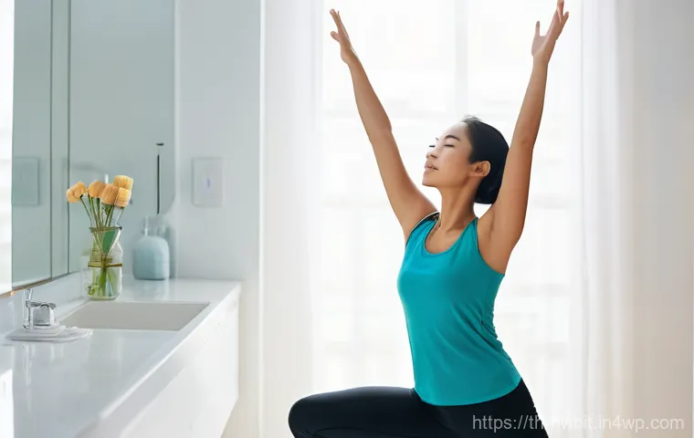 습관 스택킹과 신체 건강의 상관관계 - **Morning Refresh and Mindful Start**
    A bright and airy scene in a modern Thai apartment. A youn...